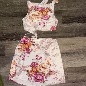 Lily Pink and White Floral Dress